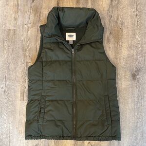 Old Navy Dark Green Quilted Vest